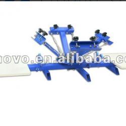 ZX 4 Color 2 Station single -wheel Rotary manual overprinting machine Screen Press small screen printing press for sale