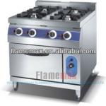 4-burner gas cooking range with gas oven