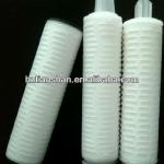 1.0 micron Polytetrafluoroethylene PTFE pleated membrane filter cartridge with absolute filtration efficiency