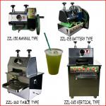 Hot sale hand-stytle/vertical type/battery type/table type sugar cane juice machine