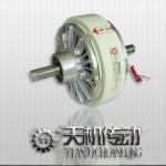 Magnetic powder axial clutch for food machining-