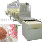 Continuous convey belt type seasame powder sterilization
