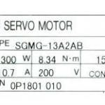 SGMG-13A2AB/1300W+8.34nm+1500 rpm