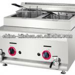 2013 very popular Counter Top 2-Tank 2-Basket Gas Fryer hot sale stainless steel fryer gas deep fryer