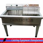Stainless steel single tank standing electric fryer(DZL-76B)
