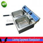 20L Stainless Steel Commercial Twin Electric Deep Fat Chip Fryer DZL-20B