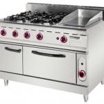 2013 Super Star Product 4-Burner Gas Range Griggle with Electric Oven