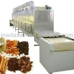 Industrial continous conveyor belt type microwave spices dryer