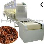 Continuous belt type spice microwave sterilizer