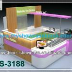 retail mall food kiosk design ice cream kiosk frozen yogurt kiosk for sale