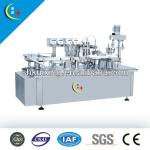 Small dose solution filling and lidding machine