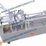 semi-automatic two-nozzle pnematic liquid filling machine