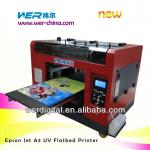 uv flatbed printer a3 size digital printer for any hard materials, A3 size with eight colors and high resolution