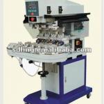 Pneumatic conveyor belt four colors pad printing machine