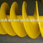 Double-head double-spiral rock drilling auger