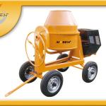 350L Cement Mixer, Towable Mini Concrete Cement Mixer with Electric Start 6.6HP Diesel Engine Concrete Mixer