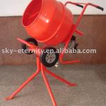 125L portable cement mixer, with mobile outrigger