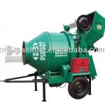 Concrete mixer with diesel engine