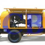Gravel trailer concrete pump HBT25.8.37S