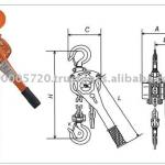 TLB type manual lever hoist hand chain hoist (0.5T to 9T)