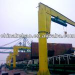 Workshop fixed slewing jib crane with wirerope electric hoist