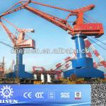 25 Ton slewing jib portal crane for shipyards