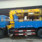 5ton knuckle arm straight crane truck folding boom crane