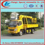 T-king truck mounted crane,truck crane with bucket 2-3tons for sale
