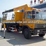 Dongfeng 12tons flat bed truck with crane 6.3tons for hot sales
