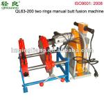 QL63-200 two rings manual hdpe pipe fitting butt welding machine