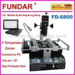2013 Hot sale FUNDAR FD-6800 3 temperature zones hot air infrared bga rework machine-