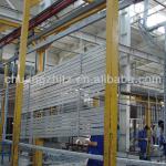 Horizontal powder spraying production line for aluminum profile