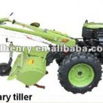 Agricultural walking tractor with rotary tiller