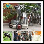 Vacuum pump single bucket portable milking machine-