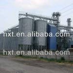 Assembly Corrugated Steel Silo on farm, grain and flour storage, poultry feed silo