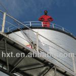 Assembly Corrugated Steel Silo on farm, grain and flour storage, grain bins