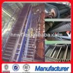 Rubber belt conveyor with large slope