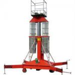 Hydraulic double ladder anti-rotating telescopic cylinder lift platform