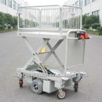 Electric Motorcycle Scissor Lift Table With One Cylinder &amp; Wire Fence