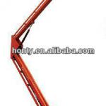 Trailer mouted articulating boom lift