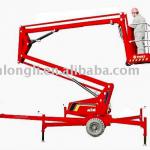Self-propelled articulated boom lift table