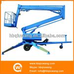 Hydraulic articulated trailer mounted boom lift