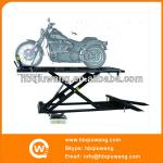 Stationary hydraulic motorcycle scissor lift table