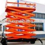 4wheels mobile high hydraulic scissor lifter