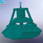 electro hydraulic clamshell grab for marine crane
