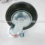 2012 200mm swivel black rubber industrial caster