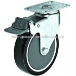 125mm medium duty medical PU swivel casters