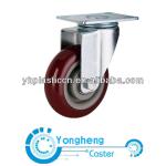 red pvc swivel caster