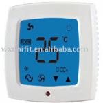 Touch screen digital room thermostat for fan coil