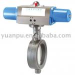 Double Acting Pneumatic Butterfly Valve with Wafer Connection
